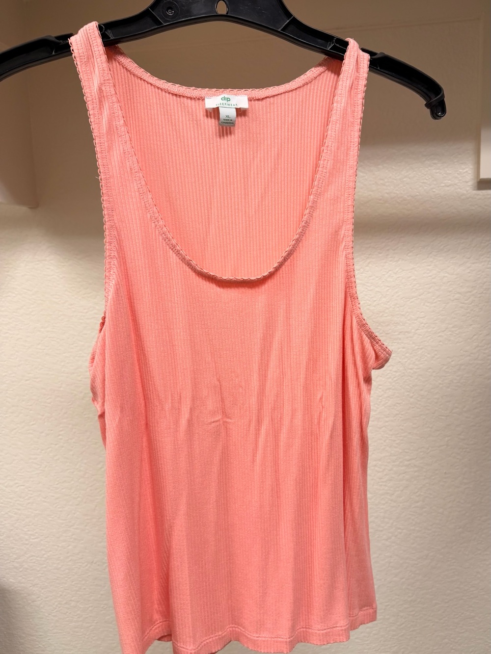 Coral Ribbed Tank Top - Women's Sleeveless Tee
